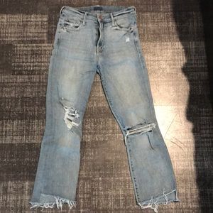 Mother Denim insider Crop Step Fray size 26